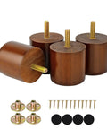2 Inch Wood Furniture Feet Set Of 4 With Pre Drilled M8 Bolts Not Adjustable Short Solid Hardwood Replacement Legs For Ottoman Dresser Chair