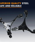 Front Lower Control Arm Kit With Ball Joints For 2002 2003 2004 2005 2006 CR V SUV Suspension Kit Left And Right Sway Bar Links 6 Piece Set Bolt On Direct Fit Replacement With Premium Ball Joints And Durable Arms For Smoother Handling. Steel front lower control arms with ball joints for CR-V suspension