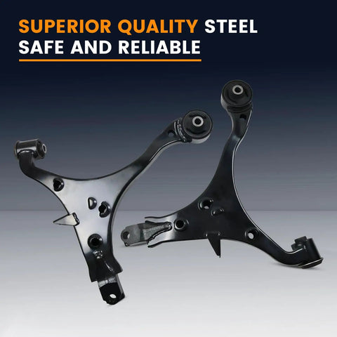 Front Lower Control Arm Kit With Ball Joints For 2002 2003 2004 2005 2006 CR V SUV Suspension Kit Left And Right Sway Bar Links 6 Piece Set Bolt On Direct Fit Replacement With Premium Ball Joints And Durable Arms For Smoother Handling. Steel front lower control arms with ball joints for CR-V suspension