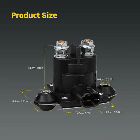 Product dimensions of Electrical Solenoid Relay For Outboard Motors Compatible With Johnson And Evinrude Replaces 586774 5009214 SW590