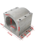 Top Gear CNC Spindle Motor Clamp Bracket Fixture Made From Heavy Duty Aluminum, 253mm heavy-duty bracket for secure clamping.