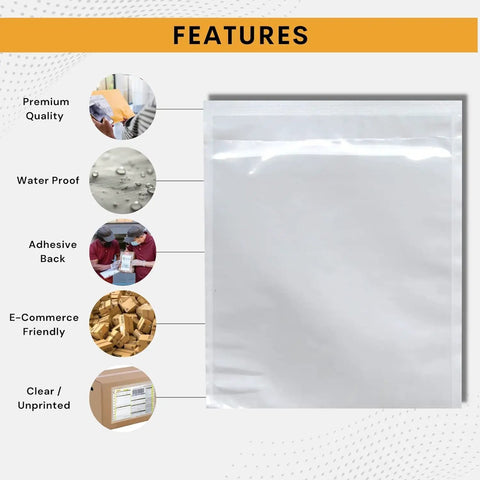 100 Pack 7 By 10 Inch Just Peel And Stick Shipping Label Sleeves Self Adhesive Packing Slip Pouches Waterproof Packing List Envelopes