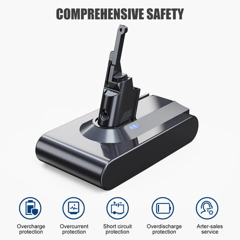 8000mAh Replacement Battery For Dyson V8 Vacuum Cleaner Series With Longer Run Time And Faster Charge Beefed Up Power