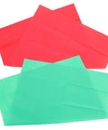 Red and green Ultra Thin Tissue Paper Sheets 66x50cm 40 Pack with High Light Transmission for crafting and wrapping.