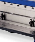 Close-up of 12 Inch 3 In 1 Sheet Metal Brake Shear And Slip Roll Machine For DIYers And Pros, compact design with removable fingers.