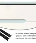 Thickened Bearing Drawer Slides 2 Pieces 10 Inch Full Extension Cabinet Track Guides And Slide Rails For Home Use shown with smooth drawer