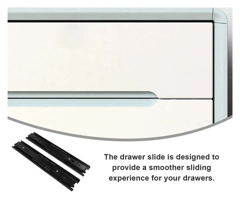 Thickened Bearing Drawer Slides 2 Pieces 10 Inch Full Extension Cabinet Track Guides And Slide Rails For Home Use shown with smooth drawer