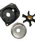 All In One Water Pump Impeller Rebuild Kit With Housing And Cup For Johnson Evinrude 60HP 65HP 70HP 75HP 3 Cylinder Outboard Motors Sierra 18 3389 Compatible, showing impeller, housing, and cup components.