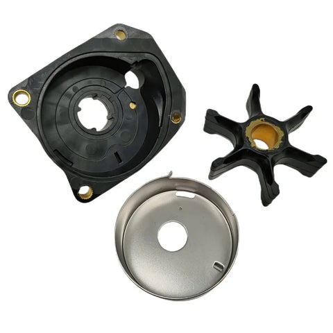All In One Water Pump Impeller Rebuild Kit With Housing And Cup For Johnson Evinrude 60HP 65HP 70HP 75HP 3 Cylinder Outboard Motors Sierra 18 3389 Compatible, showing impeller, housing, and cup components.