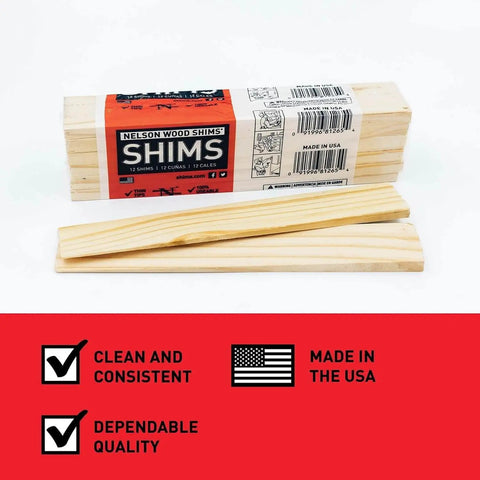 Must Have 8 Inch Wood Shims For DIYers Leveling Doors Cabinets Appliances Floors And More 12 Shims Total Kiln Dried Natural Wood Nelson Brand Trusted By DIYers For Quick Fixes And Perfect Alignment