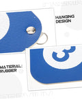 Close-up of Outdoor Weather Resistant Rubber Fencing Target with hanging design, blue rubber material, durable for practice