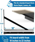 8 Pack 18 Inch Heavy Duty Shelf Brackets For Garage Storage Large Floating Wall Mounts Black Powder Coated Finish Q235 Steel