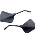 Black 10Mm Square Motorcycle Mirrors Universal Fit For Touring Bikes Sport Bikes Cafe Racers Electric Scooters Rear View Upgrade