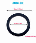 Top view of Conical Group Head Gasket Seal for Espresso Machines, Food Grade Silicone, 72x55.5x9.3mm, BPA Free, Leak Proof.