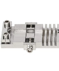 Universal Key Clamping Fixtures Set With Storage Box For Key Cutting Machines, close-up of steel clamping fixture component