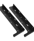 Heavy Duty Floating Shelf Brackets 2 Pack Black Steel Wall Mounted L Brackets for Office Kitchen Bath Shelving Support