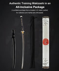 Unsharpened Stainless Steel Wakizashi Iaito For Iaido Practice And Display With Bo Hi Fuller Groove 21 Inch Blade