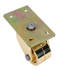 Jiawu Double Wheel Piano Caster, Metal Wheel for Furniture with a golden finish and sturdy base for durability.