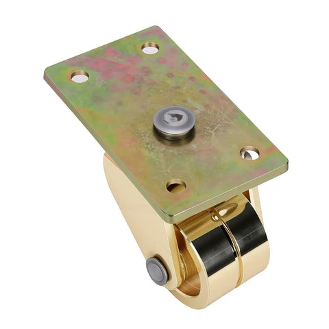 Jiawu Double Wheel Piano Caster, Metal Wheel for Furniture with a golden finish and sturdy base for durability.