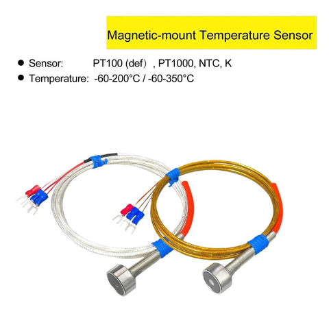 K Type Thermocouple Magnetic RTD Sensor Temperature Magnetic Mount Surface Mount Probe Gold 2 Meters Built Tough