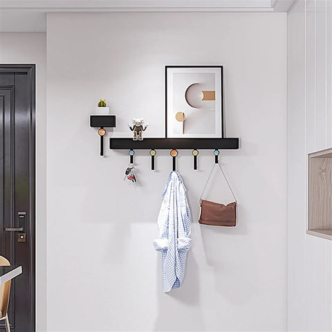 Heavy Duty Wall Mounted Coat Rack Featuring Solid Cast Iron Hooks And Decorative Cat And Dog Motifs Killer Modern Style For Entryway Organization Heavy Duty Hallway Storage Game Changer with colorful hooks.