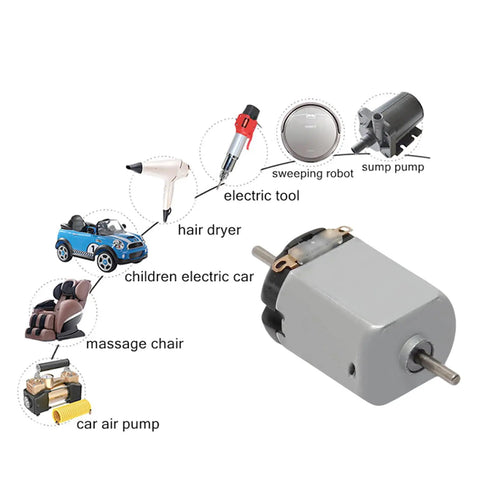 Five Pack 3V 11000RPM DC Motors Micro Mini Motors With Round Shafts For RC Boats And Planes DIY Toys And Model Hobby Projects Great For 130