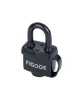 Close-up of single padlock from 20 Pack Waterproof Padlock Set Built Tough Laminated Steel Bodies With Keyed Alike Locks 1 9 16 Inch Wide