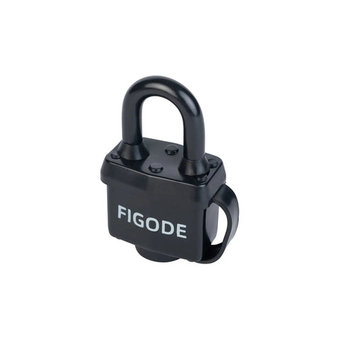 Close-up of single padlock from 20 Pack Waterproof Padlock Set Built Tough Laminated Steel Bodies With Keyed Alike Locks 1 9 16 Inch Wide