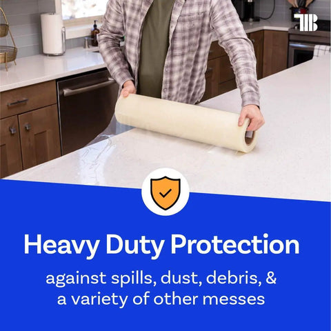 Mad Durable Countertop Protection Film 24 Inch Wide By 600 Feet Long Self Adhesive Clear Countertop Protector in kitchen use