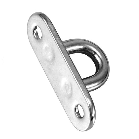4 Pack 3.1 Inch 304 Stainless Steel Ceiling Hooks Pad Eyes Plate Rustproof Marine Hardware With Screws And Ribbed Anchors