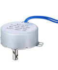 Go-To Small Synchronous Motor 100-127V AC 30-36 RPM Gear Motor 4W With CW CCW Shaft Rotation shown with wires