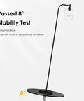 Modern Industrial Floor Lamp With Glass Shade And Foot Switch 6W LED Included Delivers 800 Lumens Of Warm White 2700K