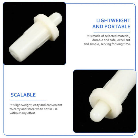 No Sweat 40 Pack Shutter Repair Pins Spring Loaded Plastic Louver Replacement Kit view of a single white plastic pin.