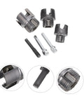 Luxshiny 3 Piece Pvc Pipe Threader Tool Set With 1/2 3/4 And 1 Inch Internal External Threading Dies, cutting dies for plumbing.