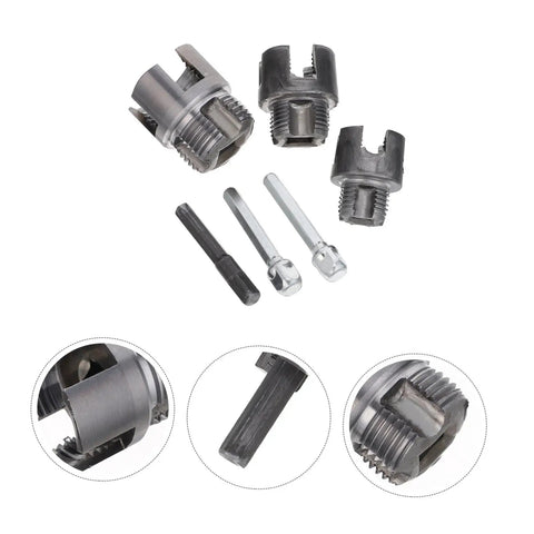 Luxshiny 3 Piece Pvc Pipe Threader Tool Set With 1/2 3/4 And 1 Inch Internal External Threading Dies, cutting dies for plumbing.