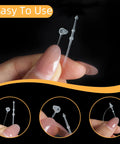 One Thousand Clear Three Inch Plastic Hang Tag Fasteners With Snap Lock Closure Secure Retail Clothing Label Pins No Fuss Durable Build For Jewelry Accessories And Hustle Shop Must Haves held in hand