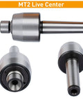 2MT Heavy Duty Live Center Set With 7 Interchangeable Tips For Lathe Tailstock, Includes Morse Taper Live Center