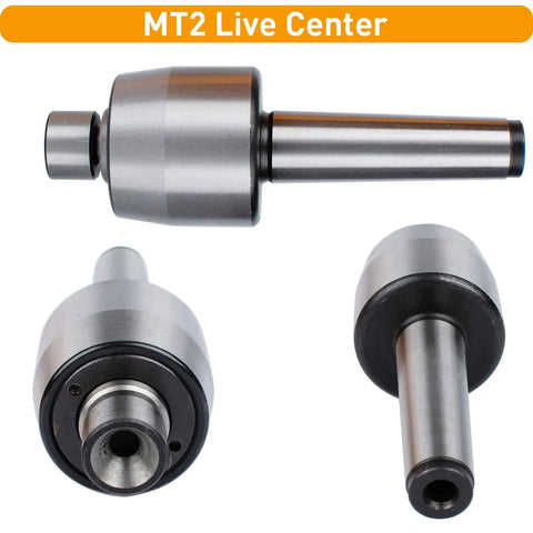 2MT Heavy Duty Live Center Set With 7 Interchangeable Tips For Lathe Tailstock, Includes Morse Taper Live Center