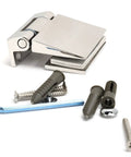 Beefy Inclined Single Side Glass Door Hinge For Shower And Toughened Glass Heavy Duty Rustproof 304 Stainless Steel Bathroom Hardware Fits 8mm To 12mm Thick Glass Built To Last In High Traffic Bathrooms, with screws and hex key