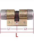 Two Key Access Double Open Lock Cylinder For Doors, Easy Install Security Core, 85mm Exterior Interior Lock Barrel
