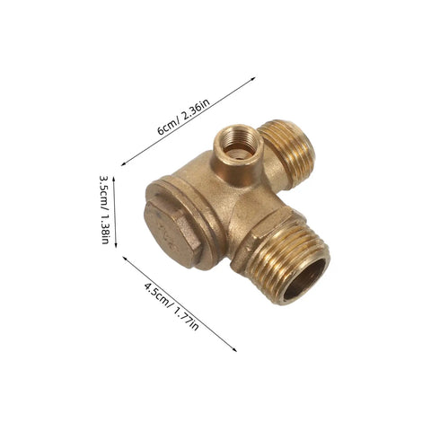 Beefy Heavy Duty Metal Air Compressor Check Valve With 20mm Connector One Way Air Control Valve For Pneumatic Systems Energy Saving Spare Part For Industrial Workshop Use, brass fitting with 20mm size