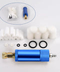 Blue Aluminum Alloy Air Filter Water Oil Separator with quick connects, filters, gaskets, and seals for high pressure compressors