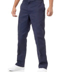 Mens Original Straight Leg Work Pants Rock Solid Heavy Duty Uniform Trousers Built Different For The Daily Grind Dark Navy 30W X 34L worn by model