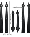 Heavy Duty Garage Door Hardware Kit With Solid Steel Door Handle Hinges shown at 285mm and 415mm lengths