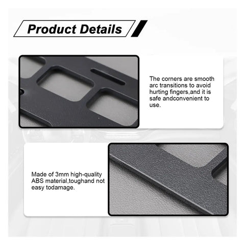 Close-up of Rigid MOLLE Panel for Vehicle Sun Visor Organizer with smooth edges and durable ABS material.