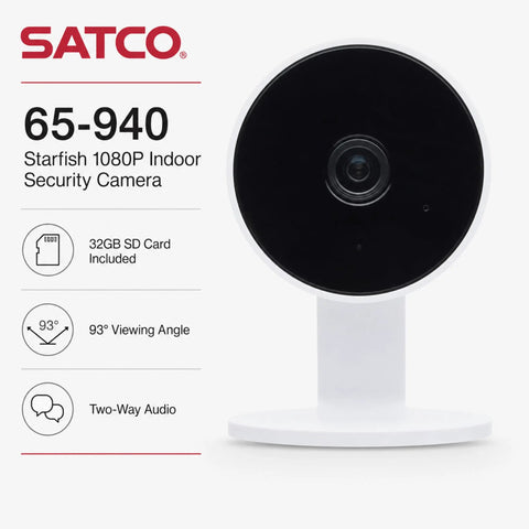 Rock Solid 1080P HD Indoor Security Camera 40 Pack Including Slick White Housing And Extra 32GB Storage Card for easy setup.