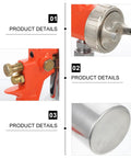 Detailed view of Slick Pneumatic Paint Sprayer Set For Car Body And Interior Walls And Furniture And Craft Projects parts and features.