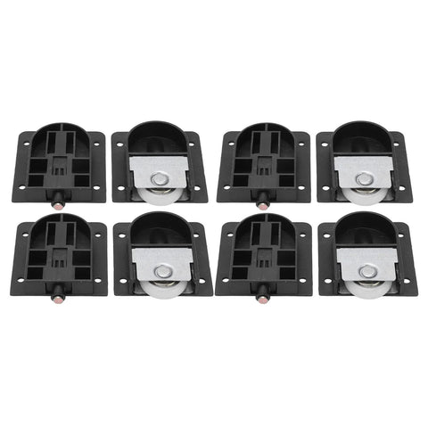 4 Pairs Furniture Roller Wheels For Closet Cabinets Wardrobes And Sliding Doors Smooth Quiet Pulleys And Rails For Cabinet Doors Easy Install