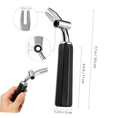 Ice Cream Maker Handle Replacement Part With Adjustable High Accuracy Lever For Precise Scoops Easy Install Must Have Plastic And Metal Kitchen Accessory For Home Use, black handle 7.7 in