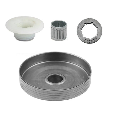 Badass Hardened Metal Clutch Drum Sprocket Kit With Bearing And Clutch Roller Worm Gear Replacement Accessory For 4500 5200 5800 Machines That Gets It Done Quick And Keeps Things Rolling Smooth Without Any Major Drama Or Complications Ever. metal clutch drum kit with bearing and sprocket ring